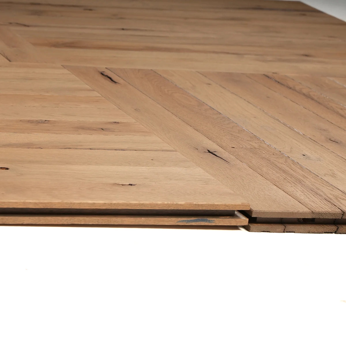 Basket Weave reclaimed oak marquetry parquet – detail 4