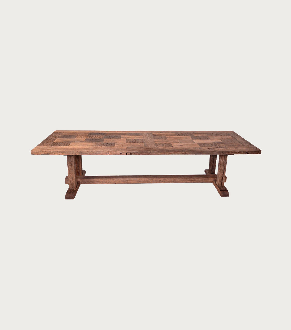 Mensa Reclaimed Oak Dining Table – front view