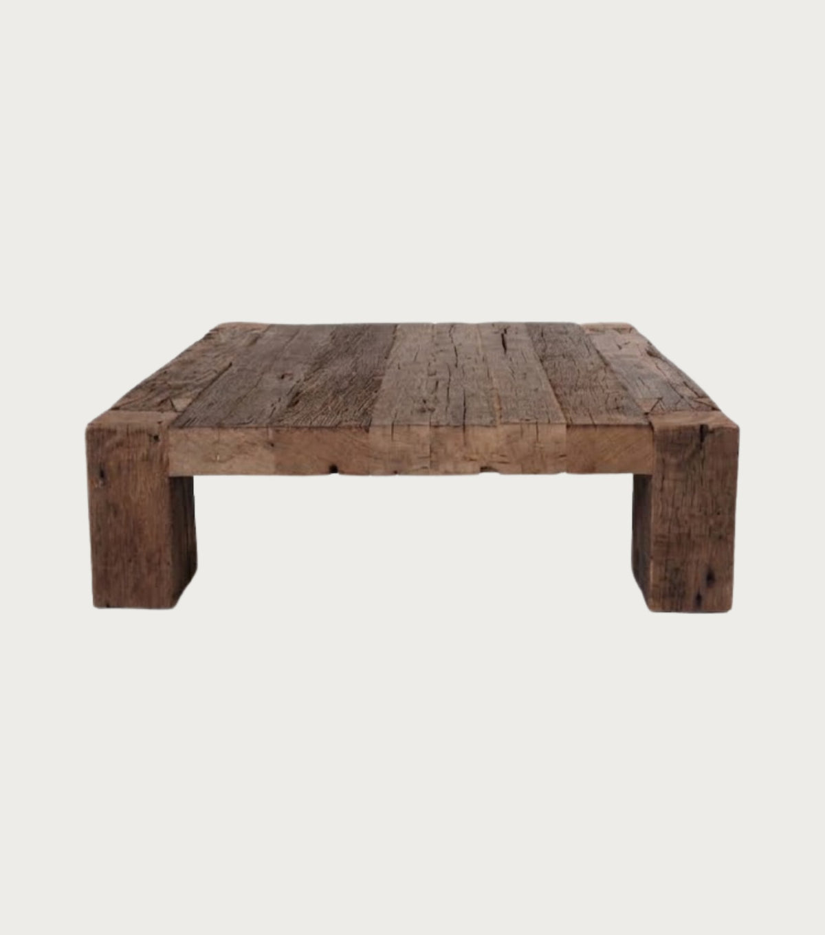 Monastery Reclaimed Oak Coffee Table – front view