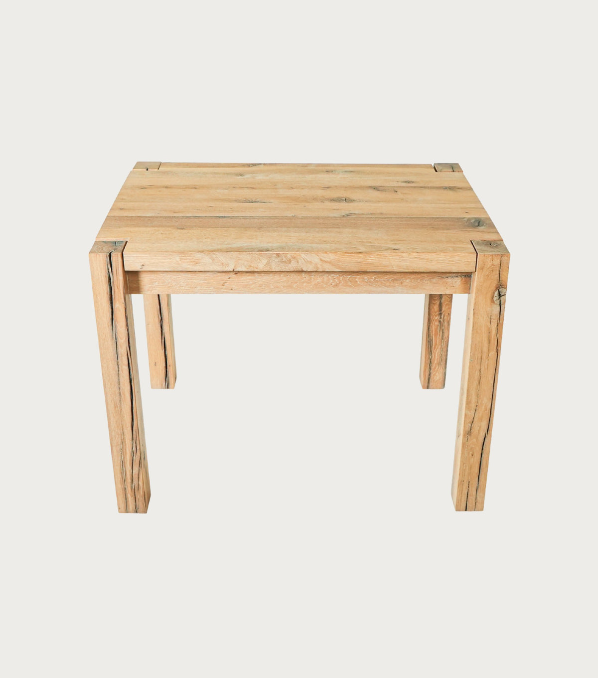 Patina Reclaimed Oak Dining Table – view of the top from above