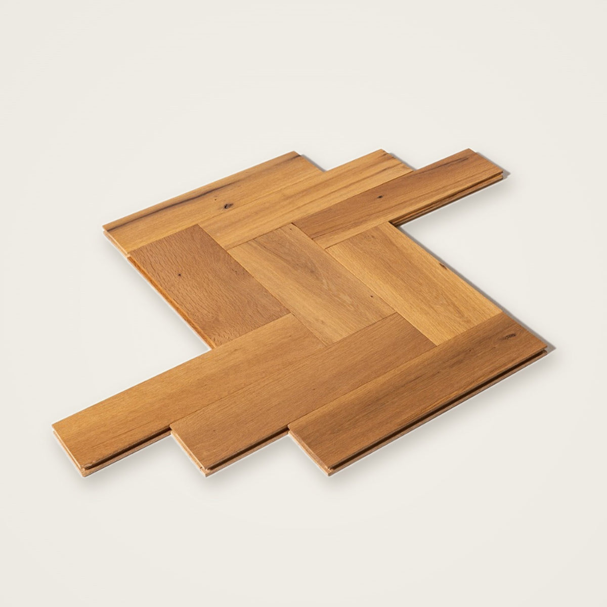 Reclaimed oak parquet – sanded surface sample