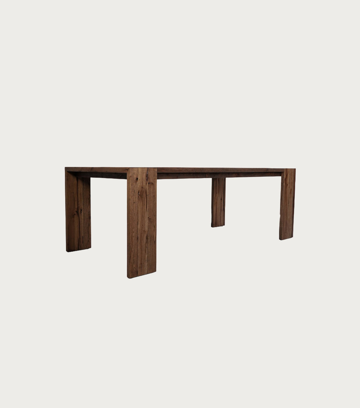 Sardis Reclaimed Oak Dining Table – front view