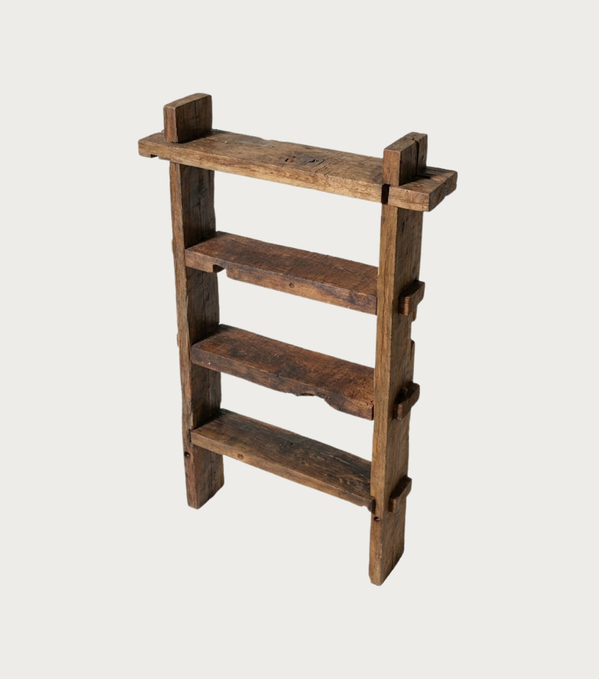 Solstice Reclaimed Oak Bookcase – three-quarter view