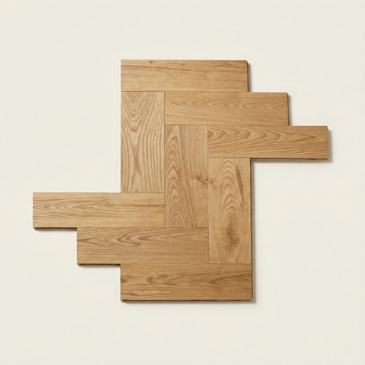 Reclaimed Wood Herringbone Parquet Flooring – chestnut boards with a sanded surface