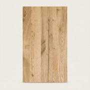 A reclaimed chestnut varnished panel combines the warm reddish-brown tones of aged chestnut with a hard, sealed surface. We apply a water-based clear lacquer by hand before dispatch. 