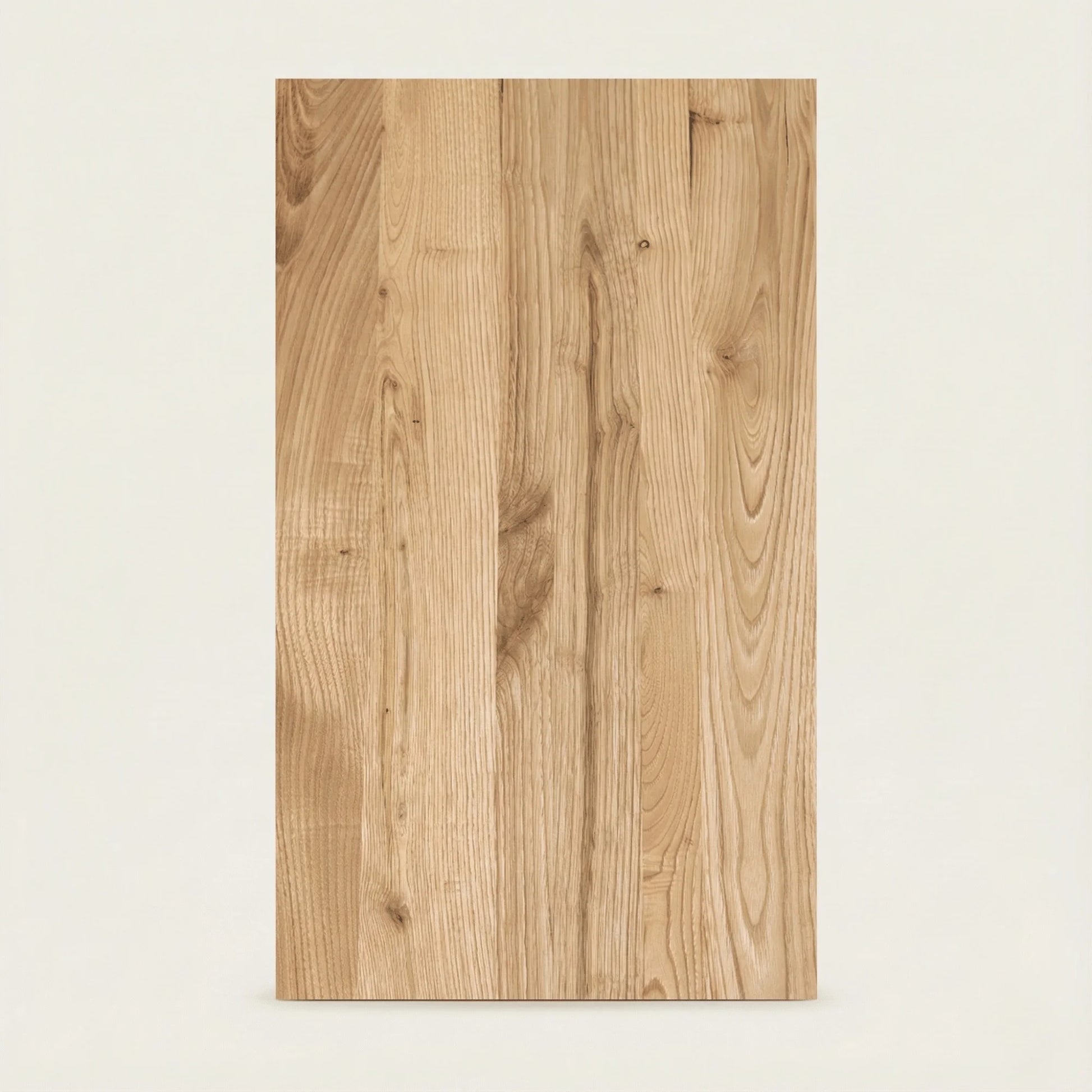 A reclaimed chestnut varnished panel combines the warm reddish-brown tones of aged chestnut with a hard, sealed surface. We apply a water-based clear lacquer by hand before dispatch. 