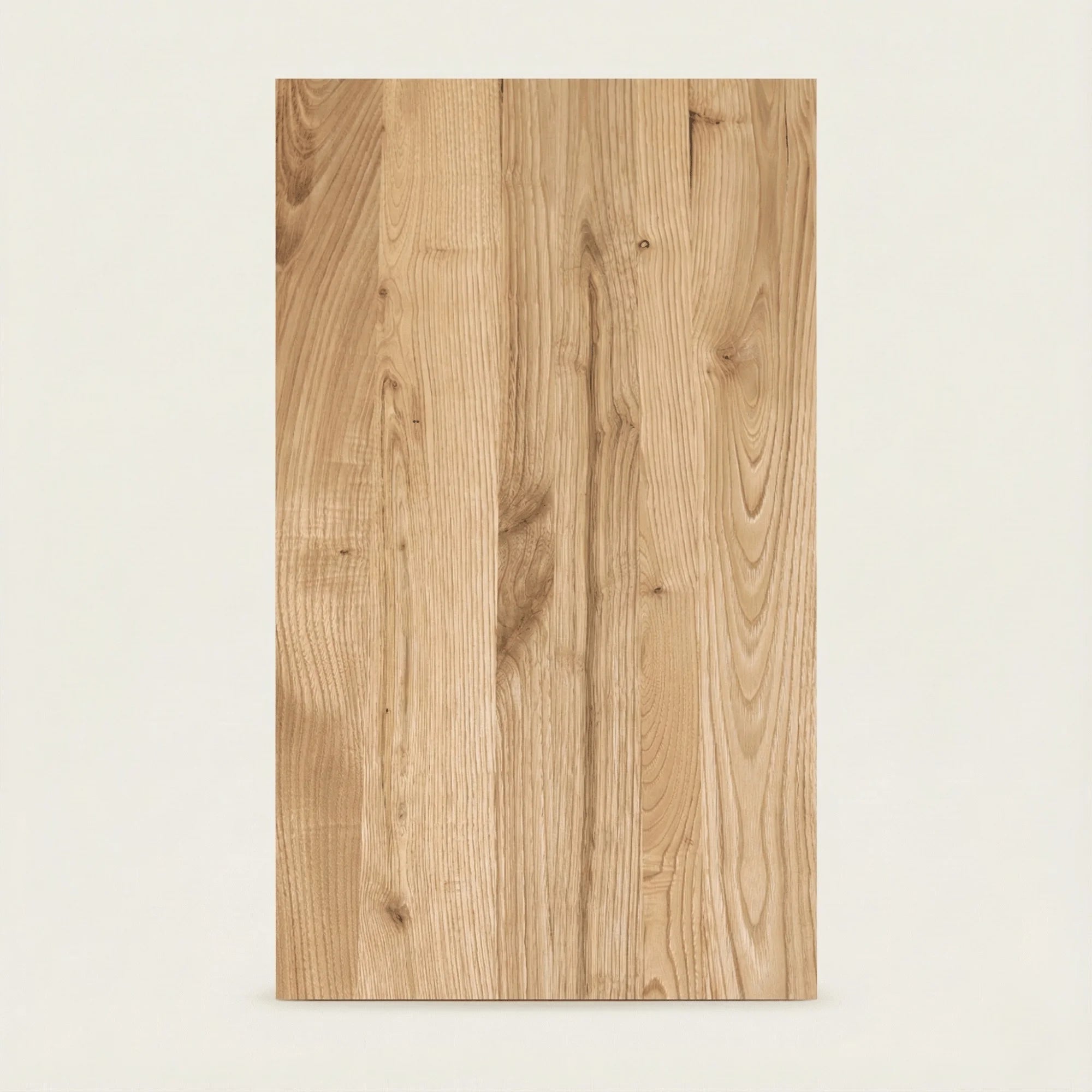 A reclaimed chestnut varnished panel combines the warm reddish-brown tones of aged chestnut with a hard, sealed surface. We apply a water-based clear lacquer by hand before dispatch. 