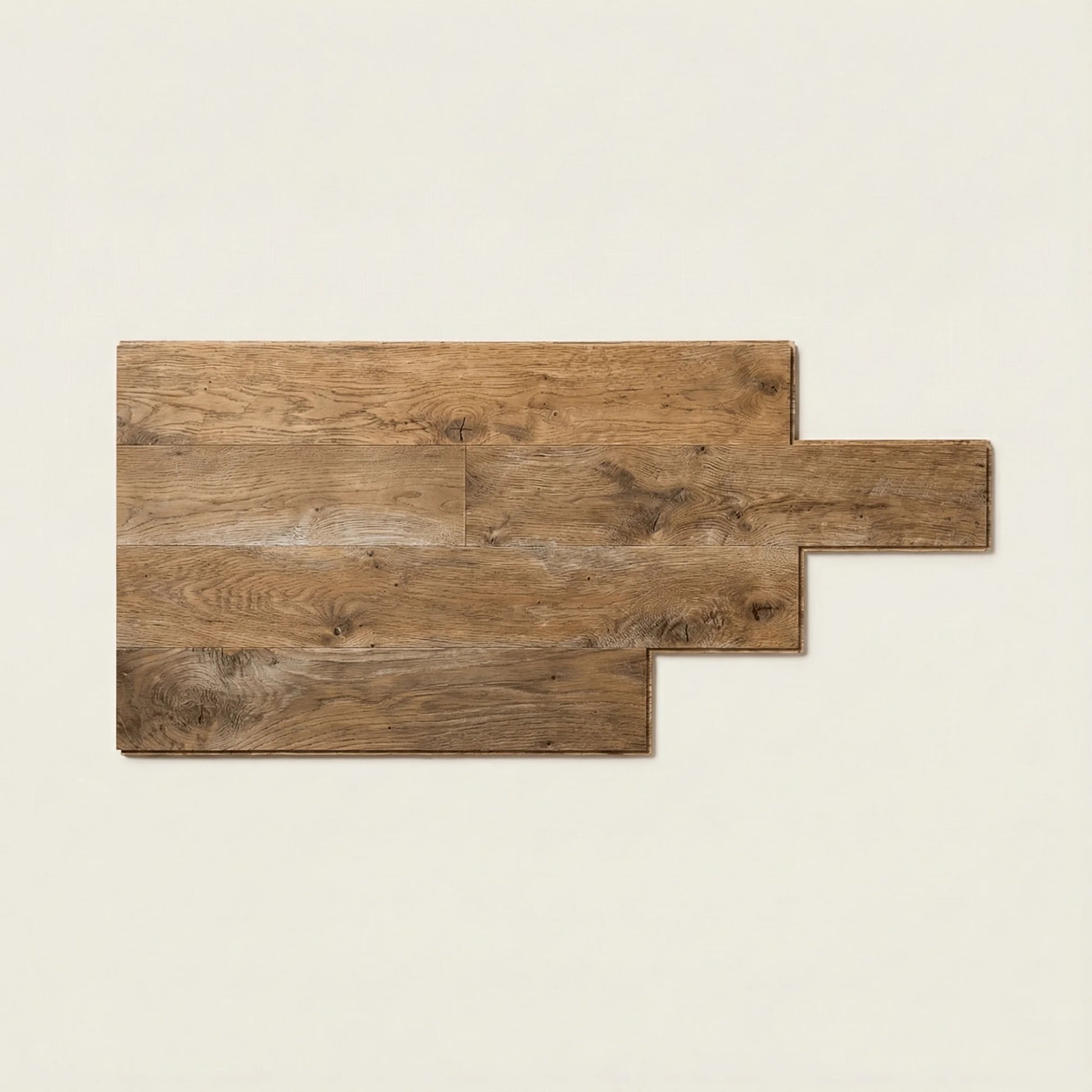 Reclaimed oak parquet flooring brings decades of history into your home.