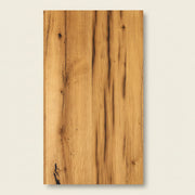 A reclaimed oak varnished panel gives you the character of aged timber with a hard, sealed surface.