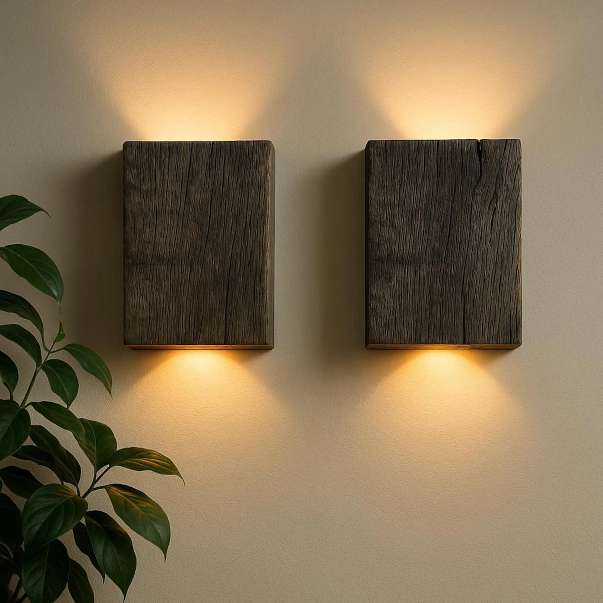 Reclaimed Oak Wall Sconce | Original Dark Finish
