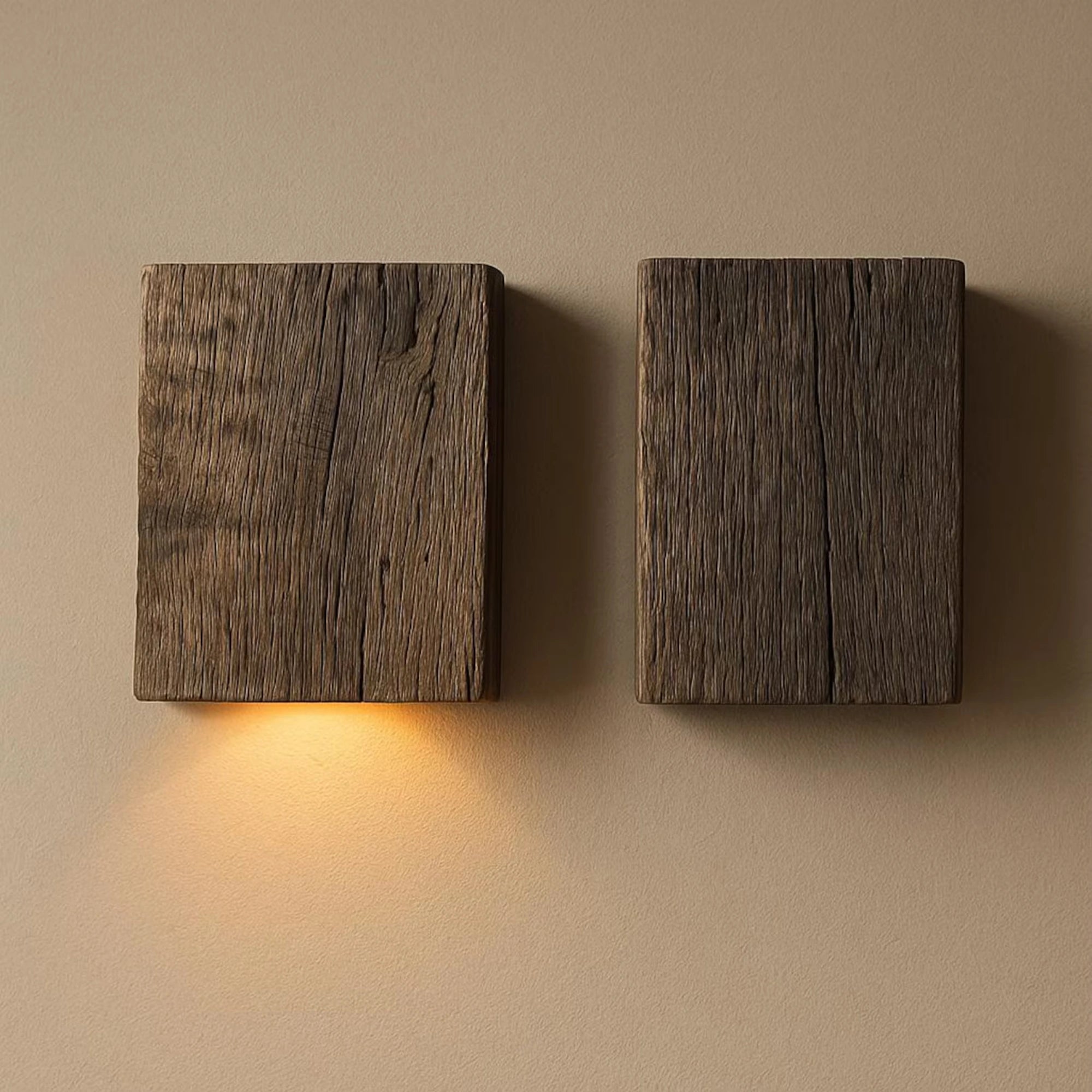 Reclaimed Oak Wall Sconce | Original Dark Finish