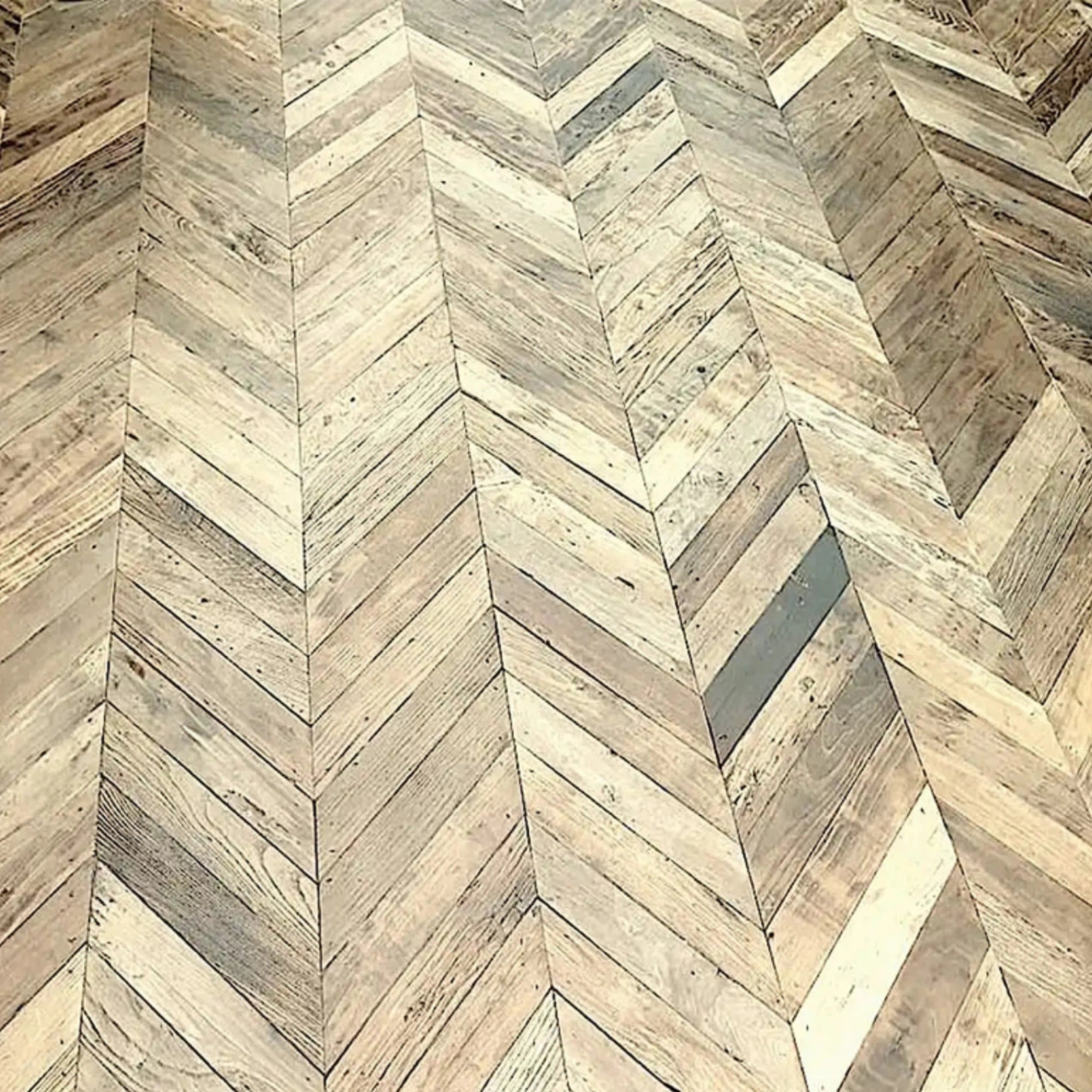 Reclaimed Wood Chevron Flooring