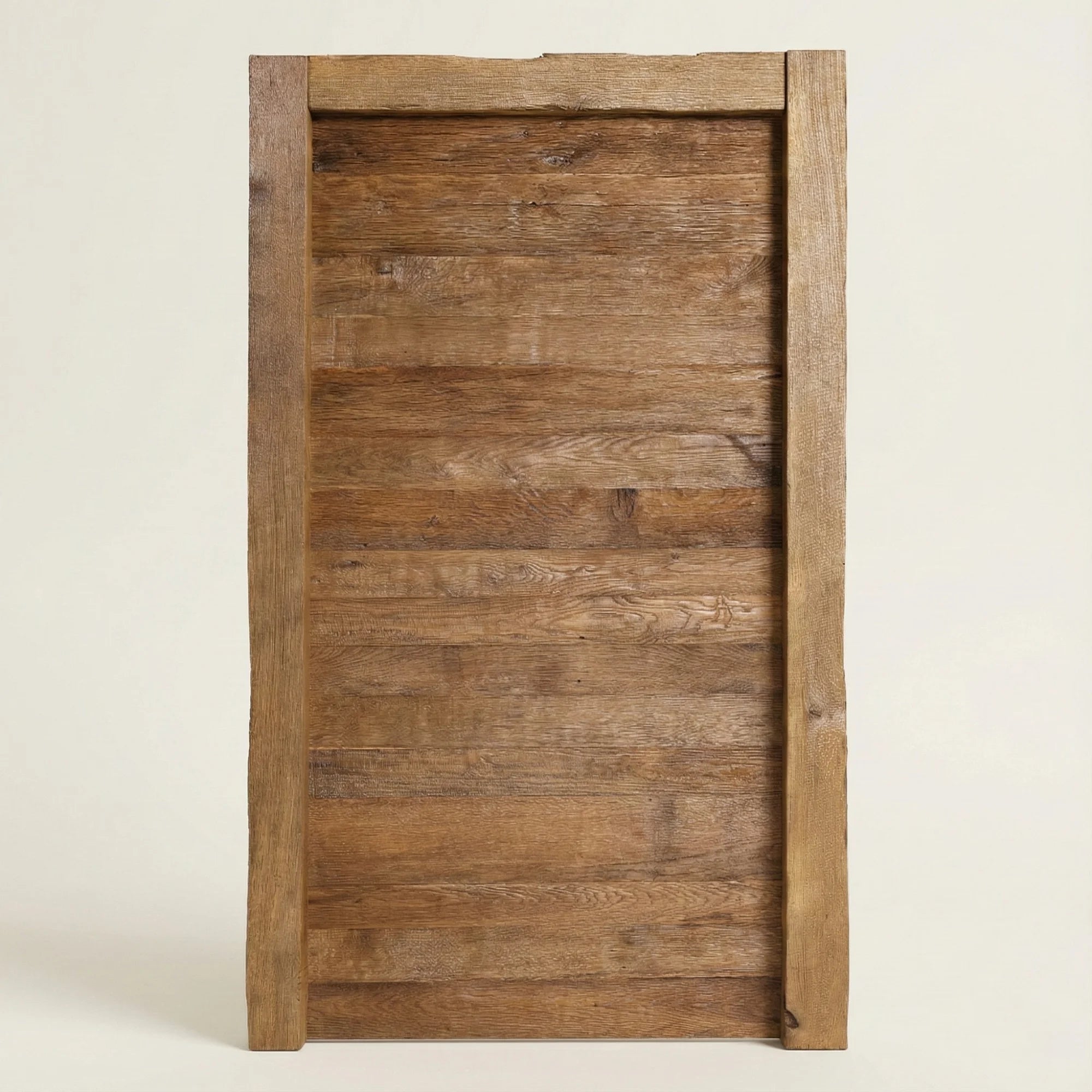 Sun-Weathered Cladding:
reclaimed oak wall cladding panel sun weathered amber brown consistent tone