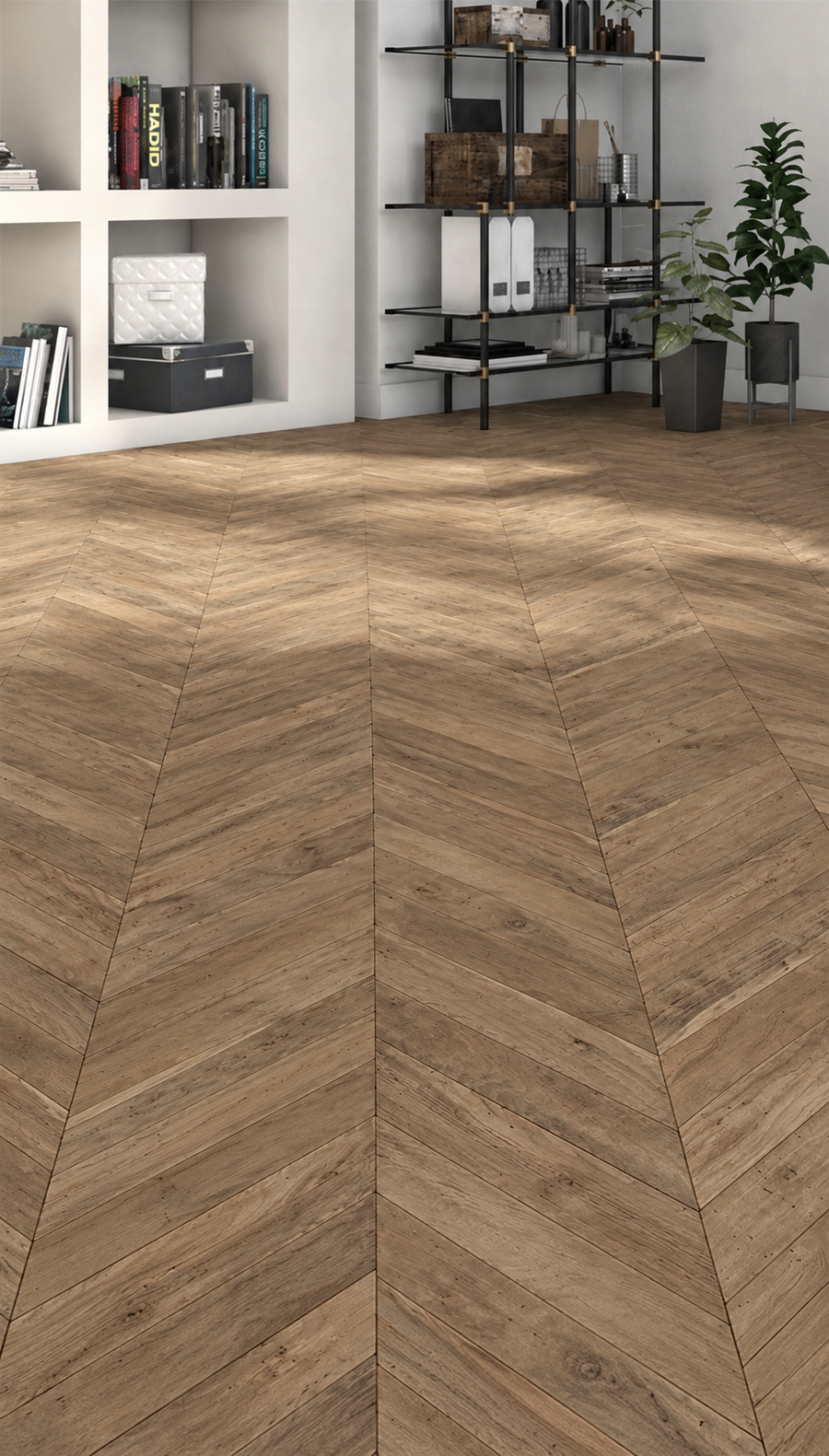 Reclaimed Wood Chevron Parquet Flooring