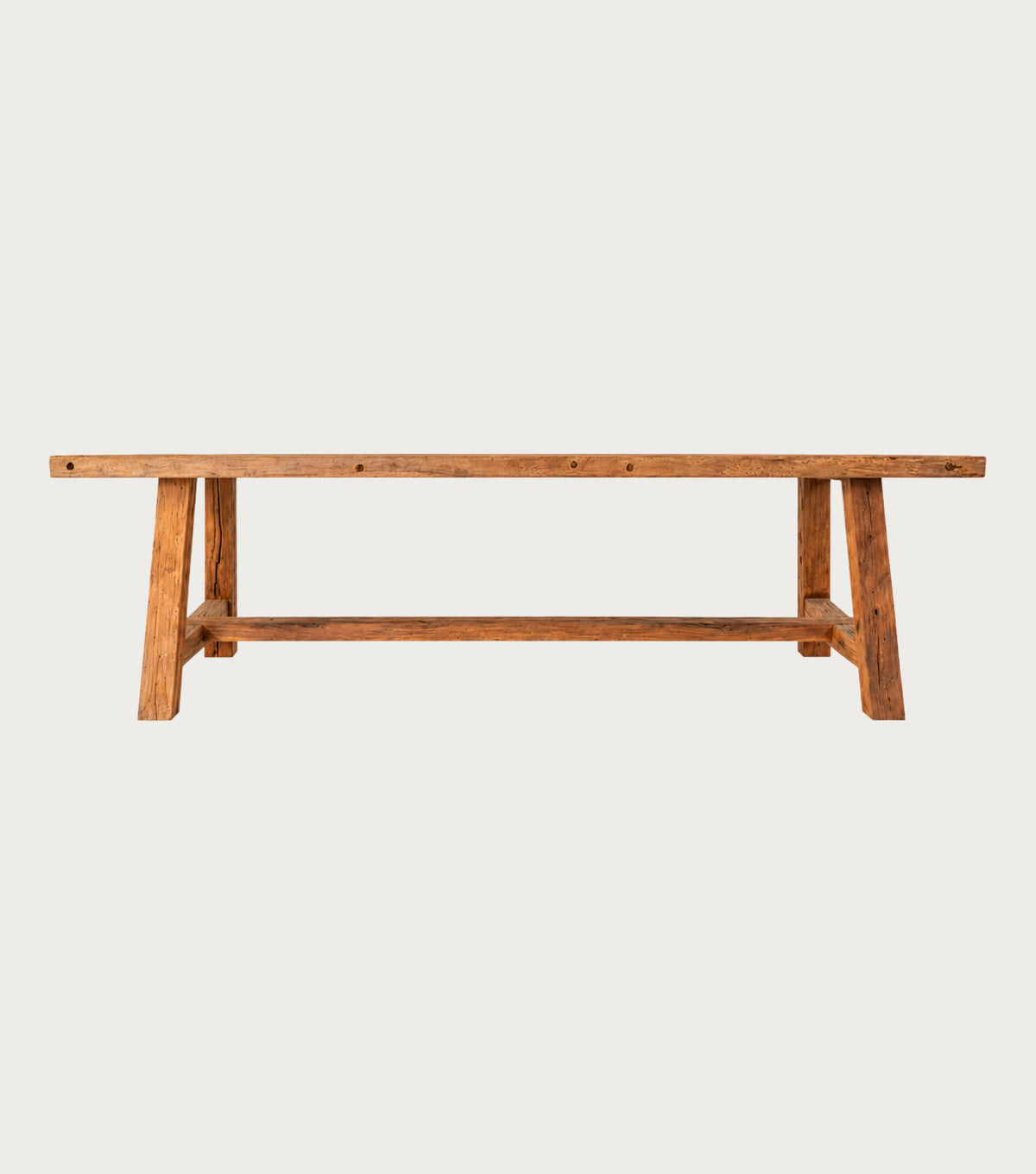 Agora Reclaimed Oak Dining Table – front view on a plain background