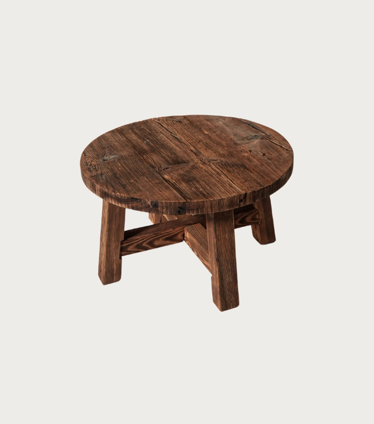 Dekelia Reclaimed Oak Coffee Table – three-quarter view