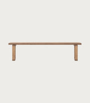 Doque Reclaimed Oak Bench – front view on a plain background