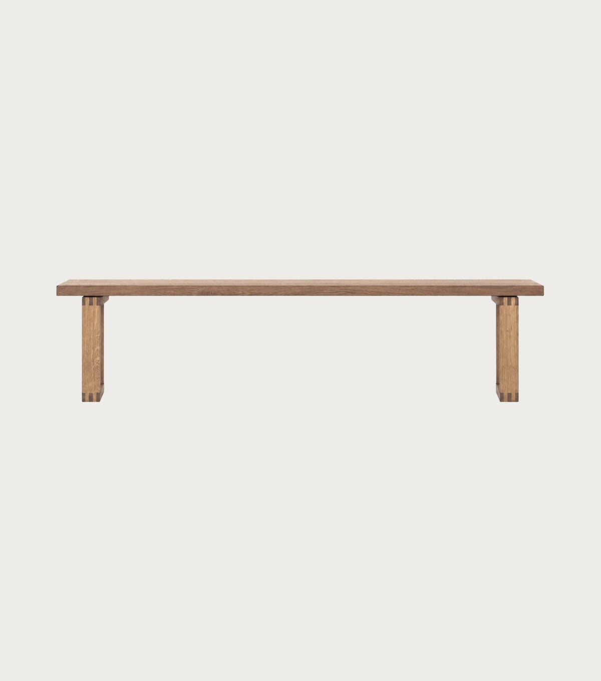 Doque Reclaimed Oak Bench – front view on a plain background