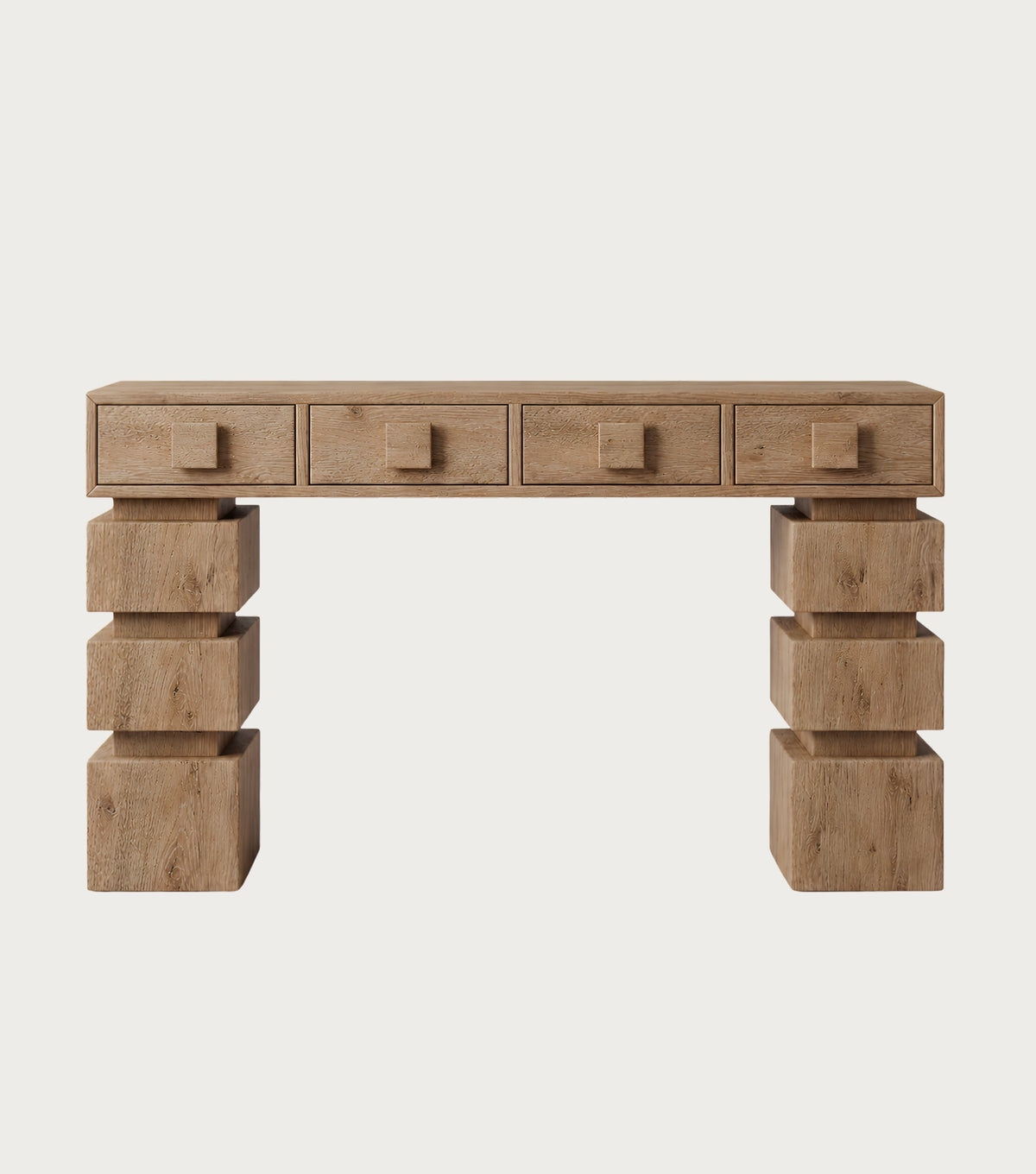 Gradus Reclaimed Oak Console Table – front view on a plain background