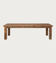 Hespera Reclaimed Oak Dining Table – front view on a plain background