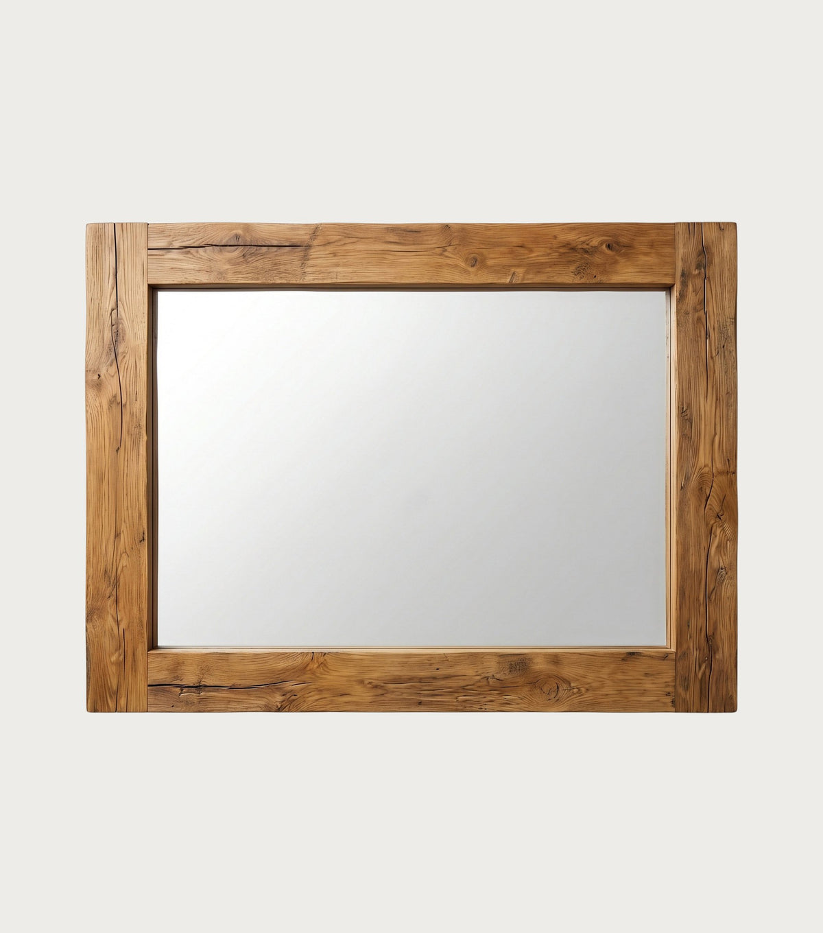 Luna Reclaimed Oak Mirror – front view on a plain background