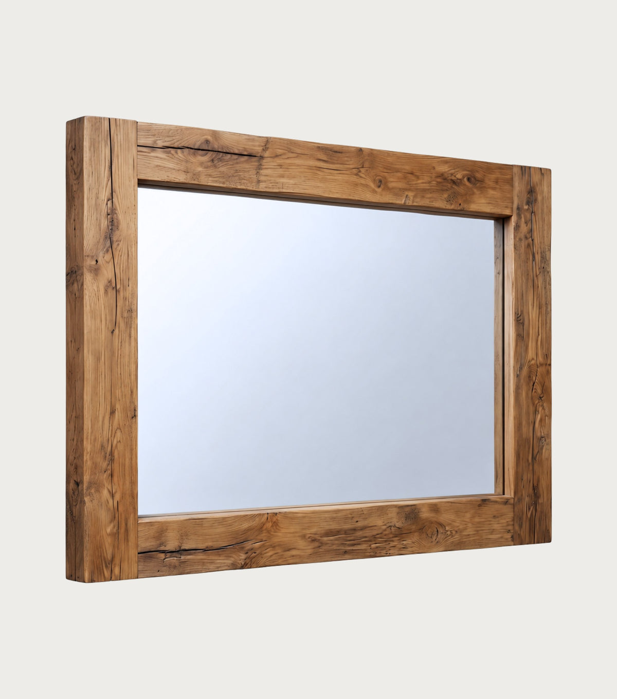 Luna Reclaimed Oak Mirror – angled view