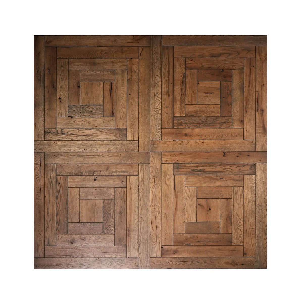 Square Frame reclaimed oak marquetry parquet – detail 2