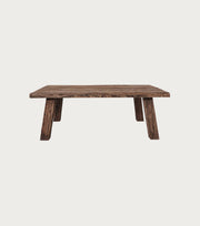 Massalia Reclaimed Oak Coffee Table – front view on a plain background