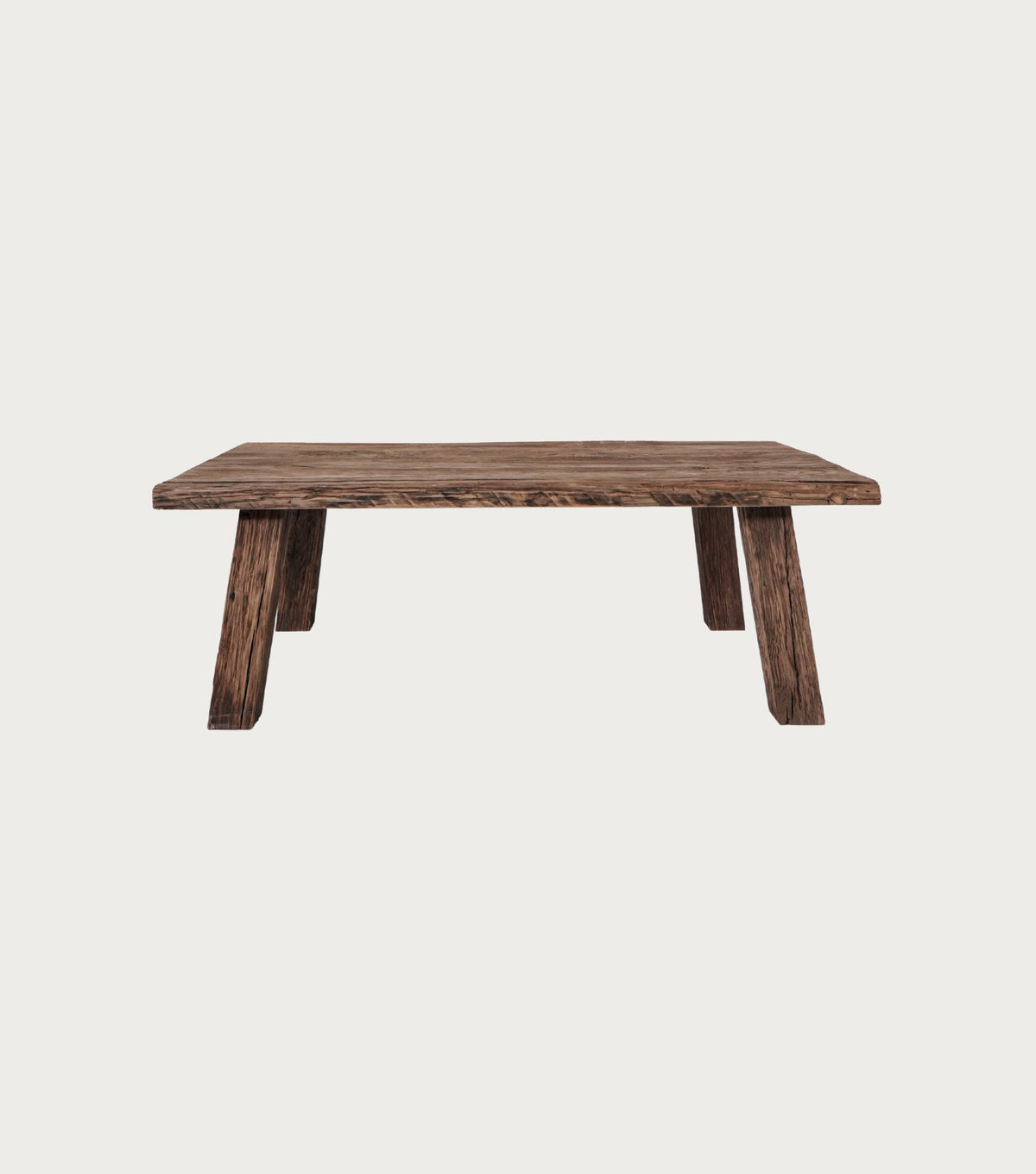 Massalia Reclaimed Oak Coffee Table – front view on a plain background