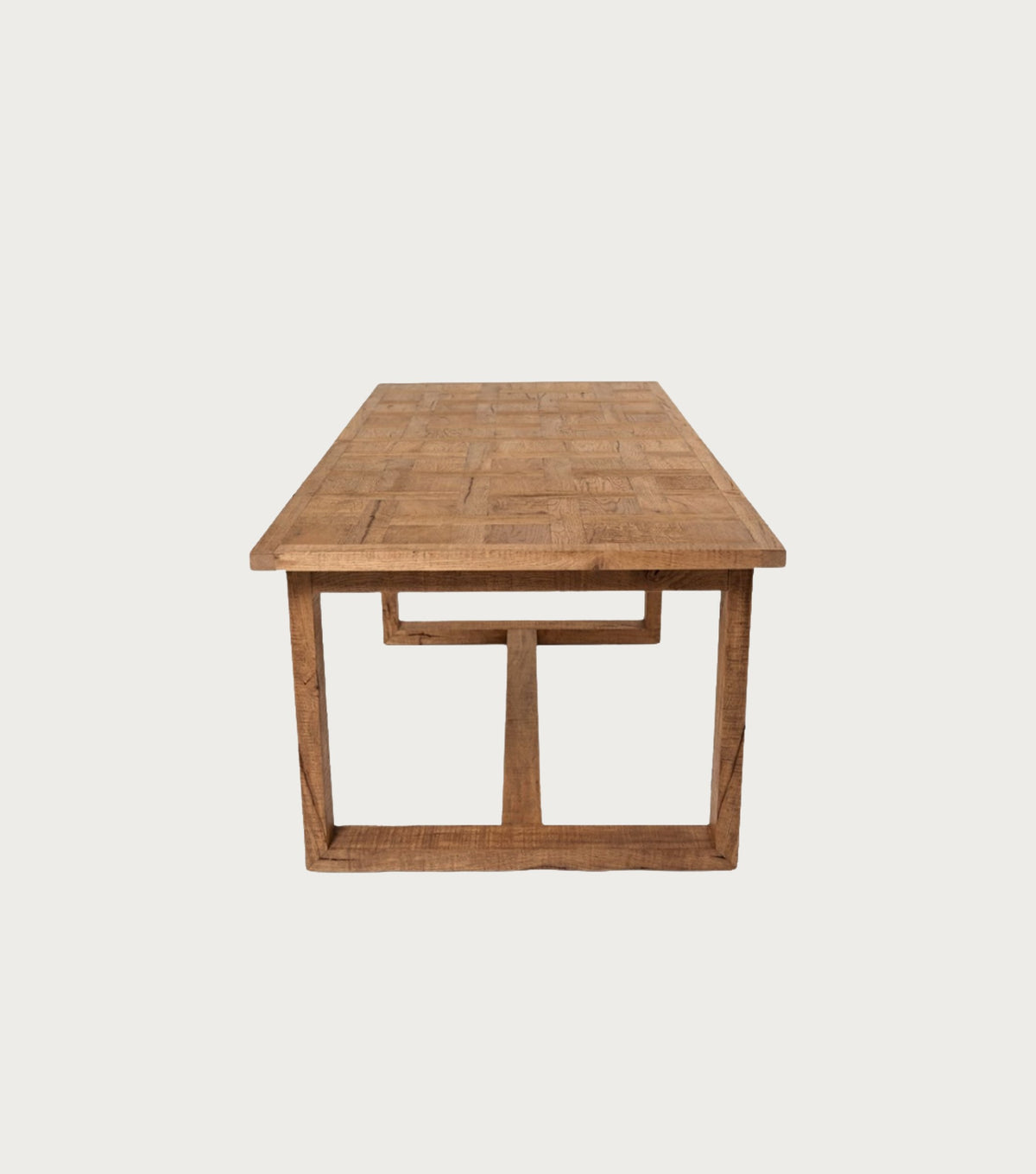 Mirador Reclaimed Oak Dining Table – end view