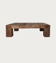 Monastery Reclaimed Oak Coffee Table – front view on a plain background