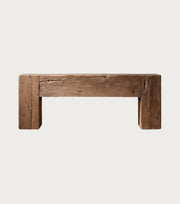 Monastery Reclaimed Oak Console Table – front view on a plain background