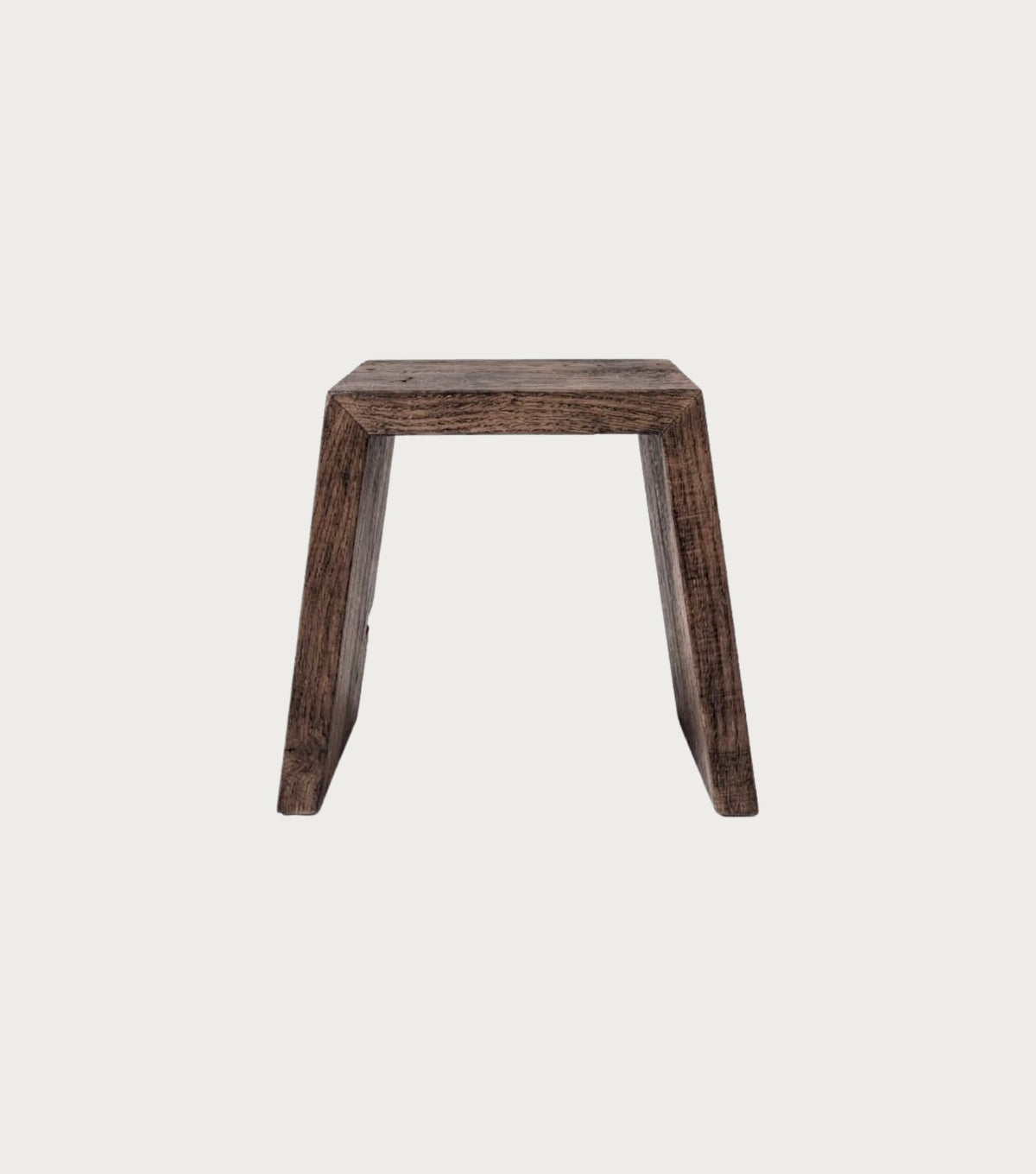 Nodus Reclaimed Oak Side Table – front view on a plain background