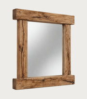 Nova Reclaimed Oak Mirror – front view on a plain background