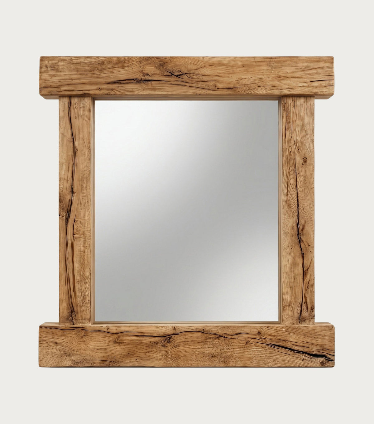 Nova Reclaimed Oak Mirror – front view