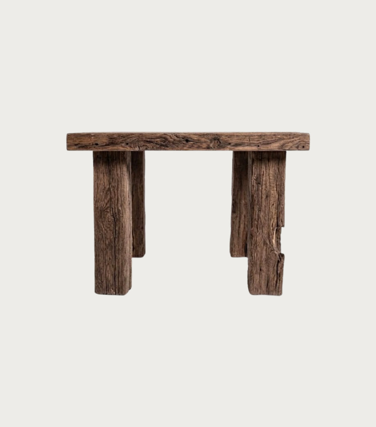 Ostia Reclaimed Oak Coffee Table – front view on a plain background