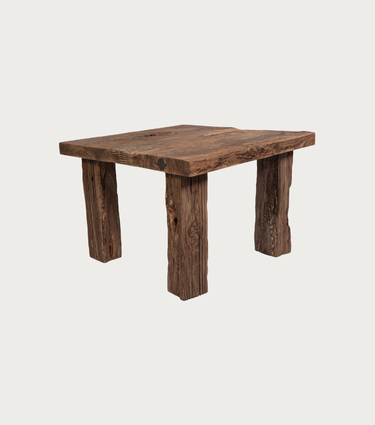 Ostia Reclaimed Oak Coffee Table – three-quarter view