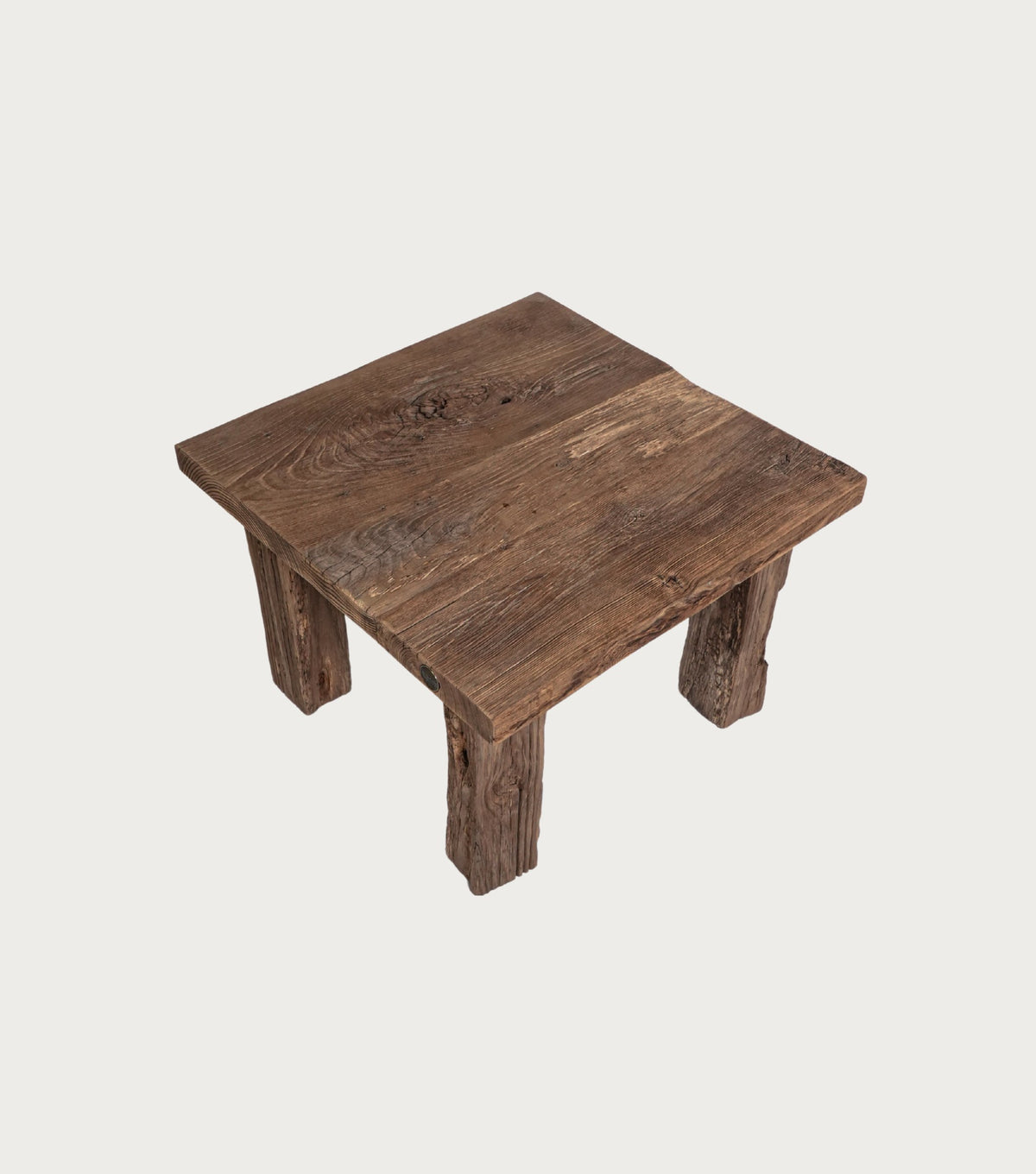 Ostia Reclaimed Oak Coffee Table – view of the planked top from above