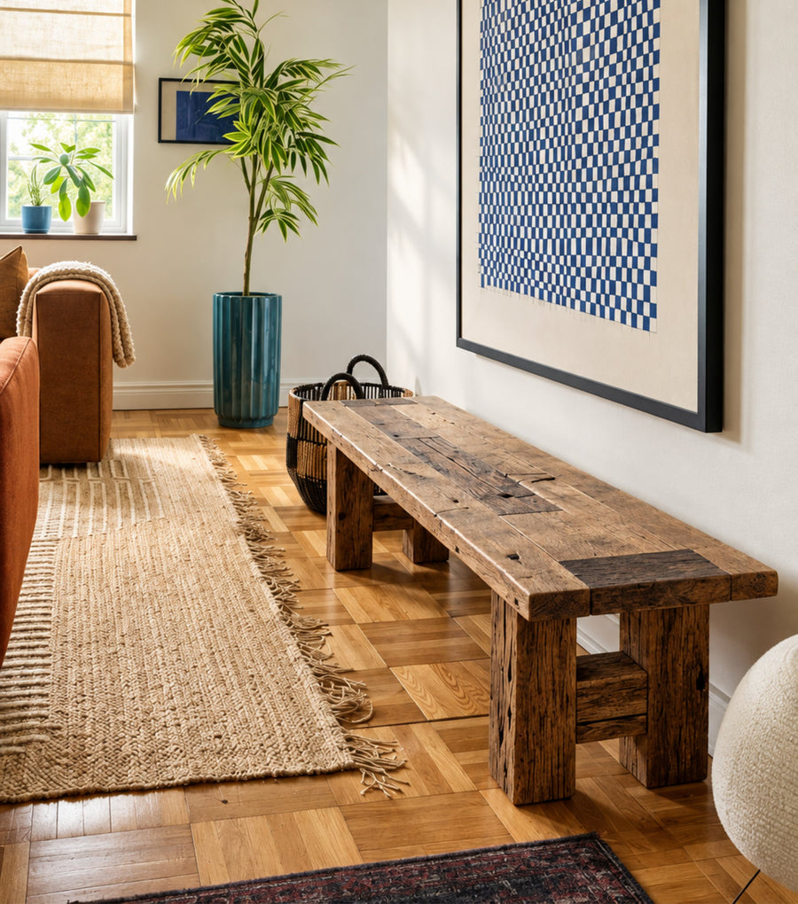 Plank Reclaimed Oak Bench
