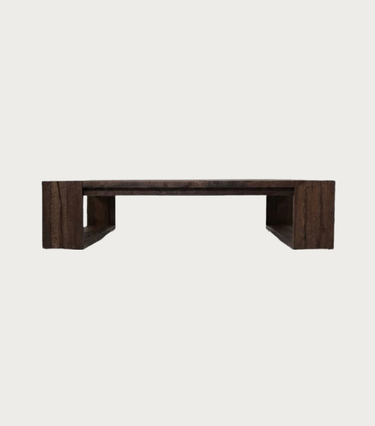Sardis Reclaimed Oak Coffee Table – front view on a plain background