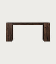 Sardis Reclaimed Oak Console Table – front view on a plain background
