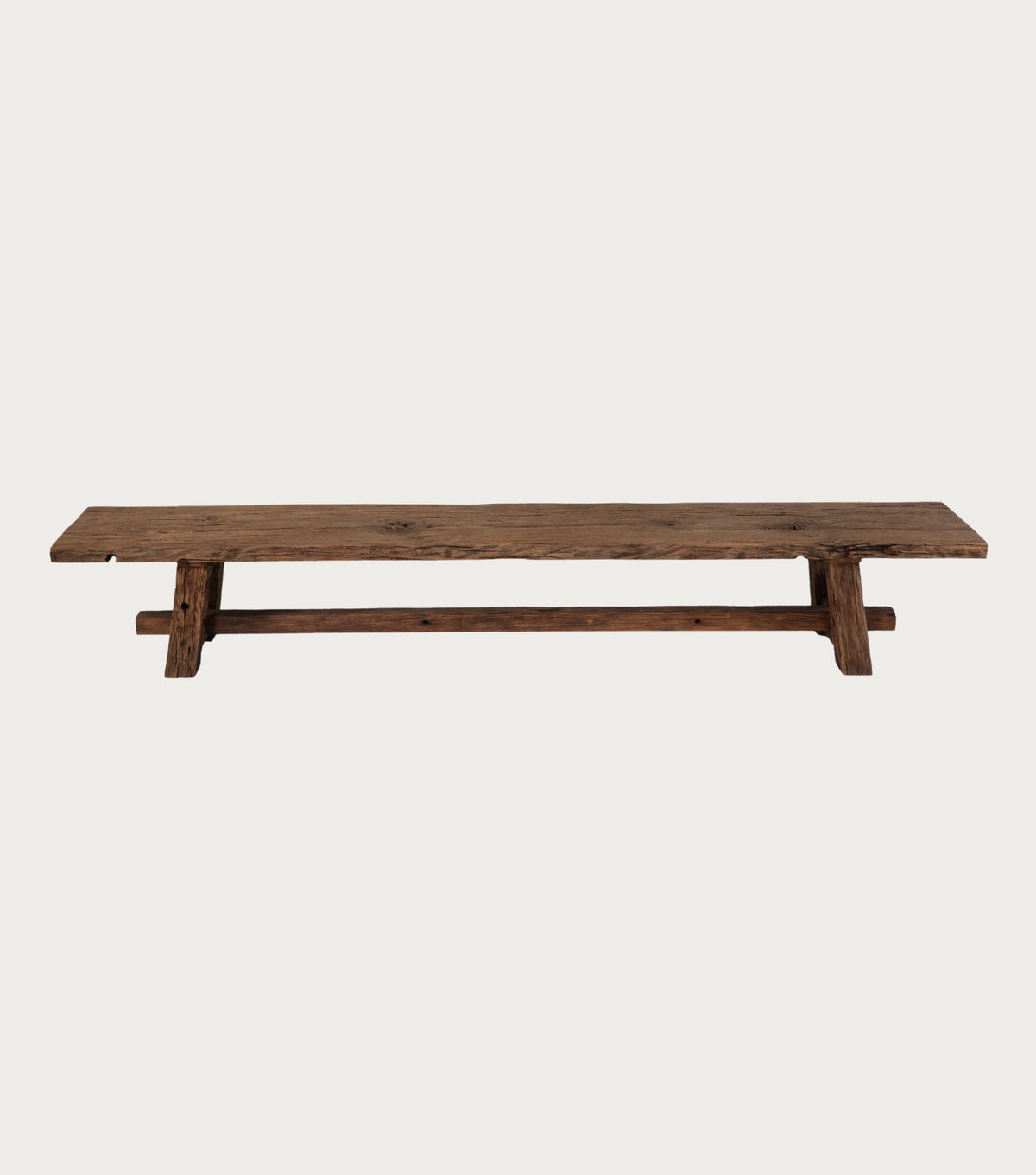 Sedra Reclaimed Oak Bench – front view