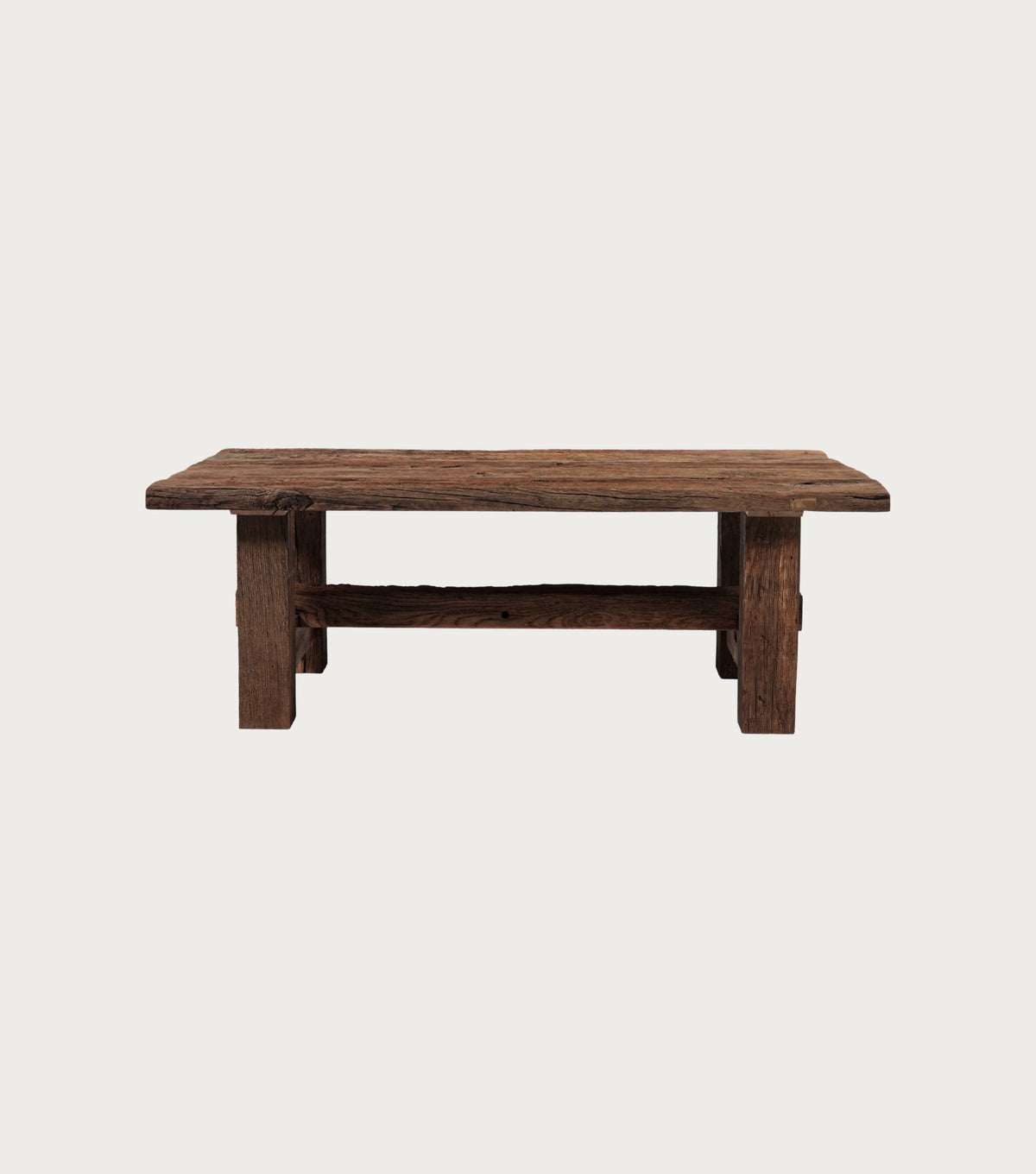 Segesta Reclaimed Oak Coffee Table – front view on a plain background