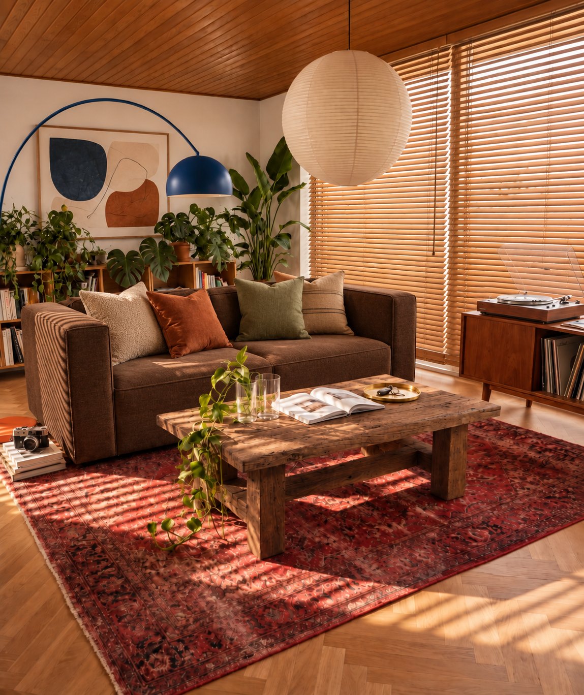 Segesta Reclaimed Oak Coffee Table – in a sunlit living room