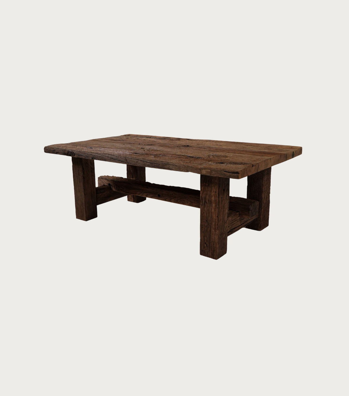 Segesta Reclaimed Oak Coffee Table – three-quarter view