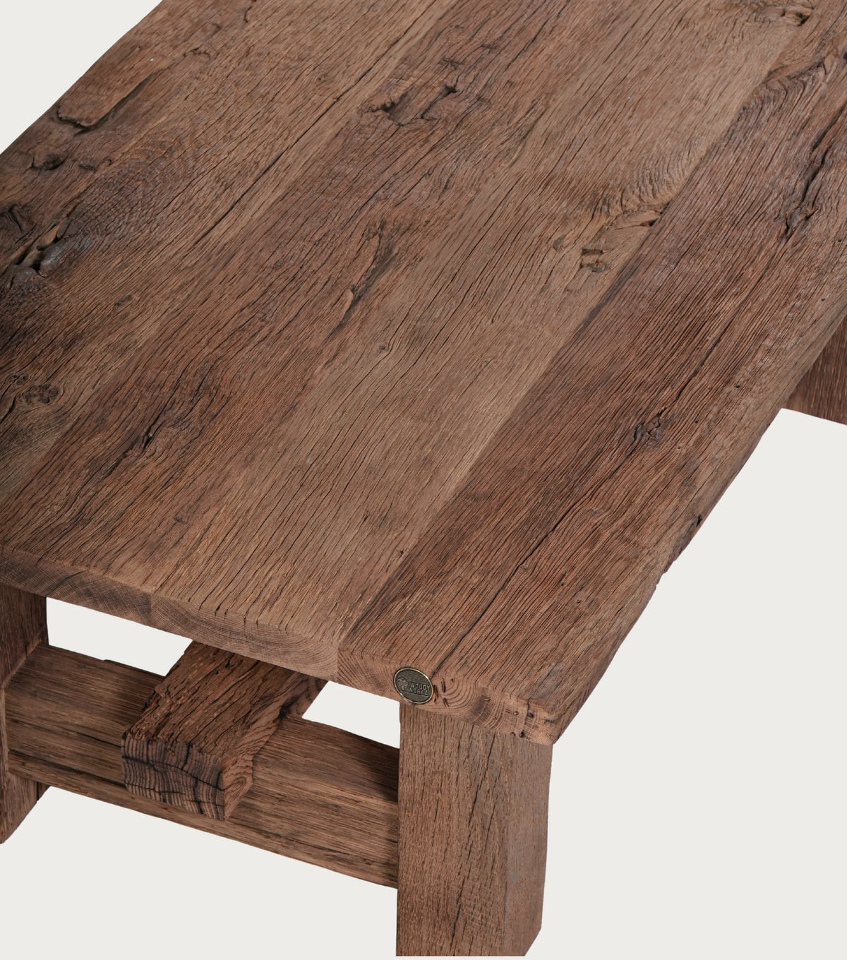 Segesta Reclaimed Oak Coffee Table – close-up of the top