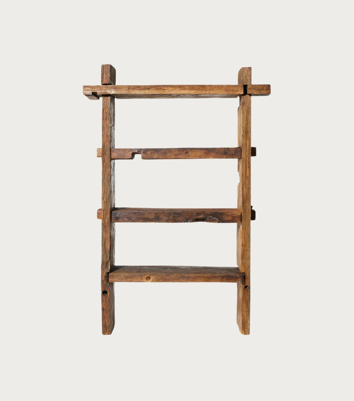 Solstice Reclaimed Oak Bookcase – front view on a plain background