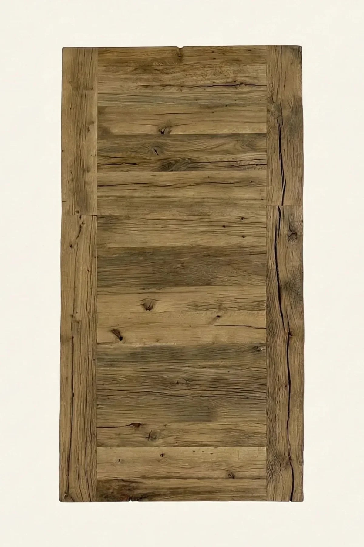 Detail of Stoa tabletop surface showing brushed grain texture and natural colour variation in Anatolian oak
