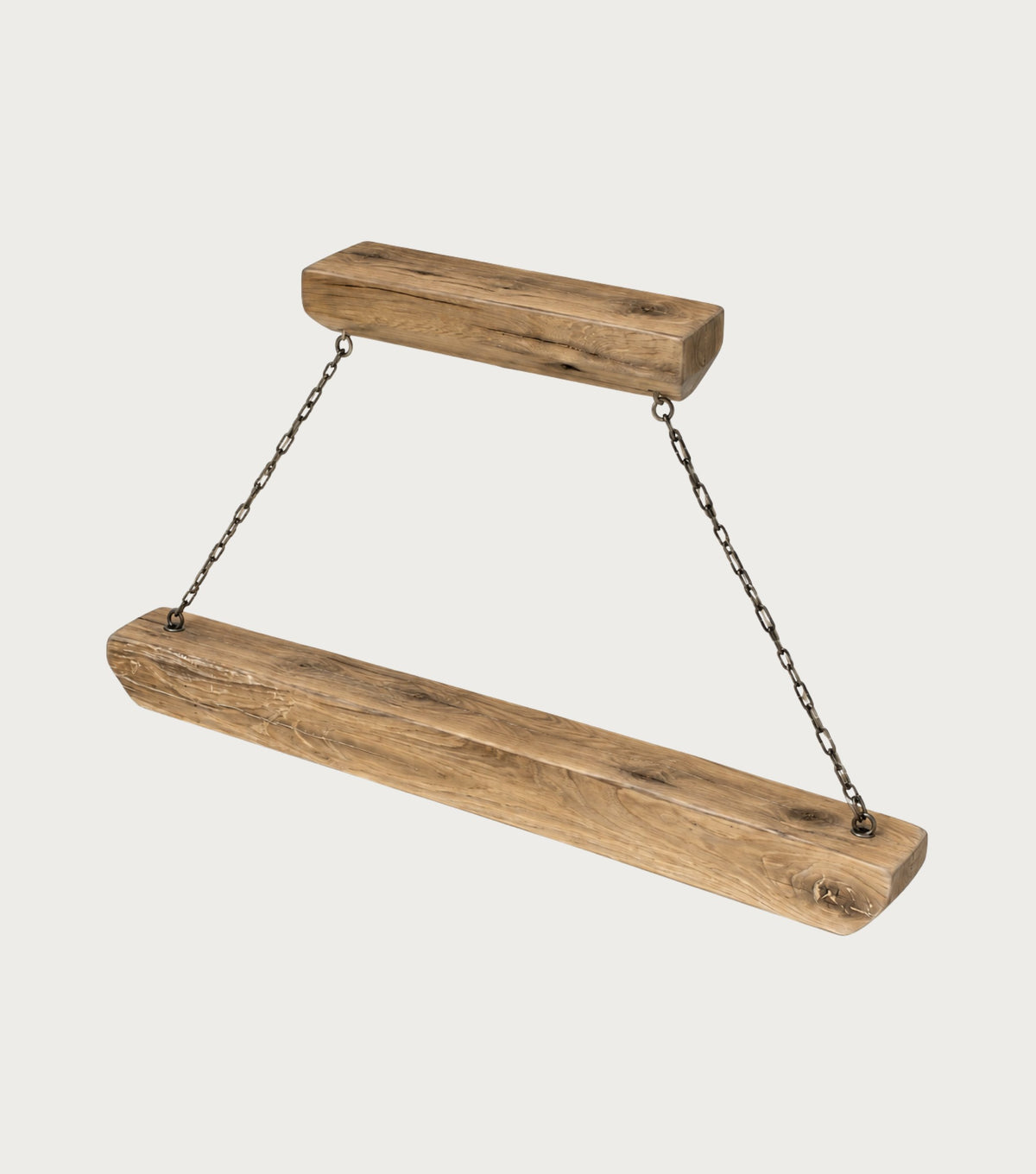 Tegmen Reclaimed Chestnut Beam Pendant Light – angled view