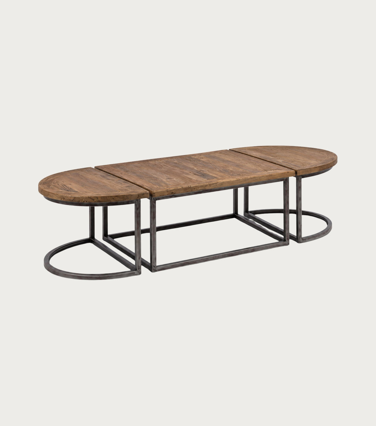 Tessera Reclaimed Oak Coffee Table – three-quarter view